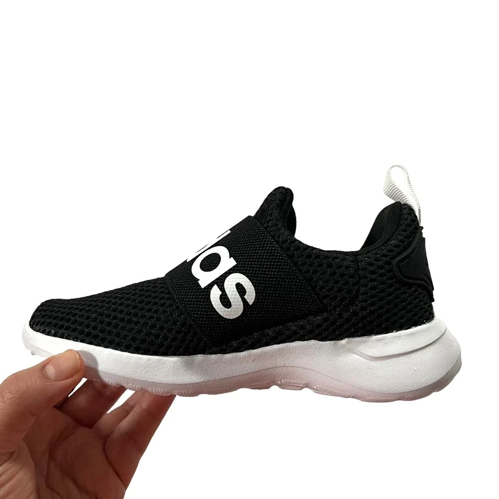 Adidas Little Boys Girls‎ Slip on Sneakers Sz 12 Black-White Lightweight Comfort